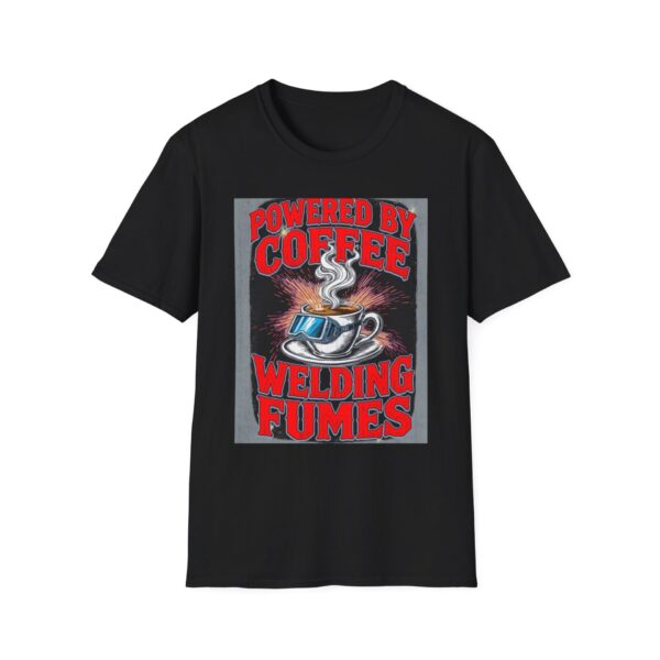 POWERED BY COFFEE AND WELDING FUMES. Welding T-Shirt, Funny Welding T-Shirt, Welding Humor Shirt, Coffee Lover T-Shirt, Welder Gift Shirt, Mechanic Job Shirt, Welding Graphic Tee, Unique Welding Apparel