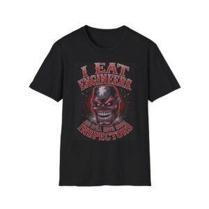I EAT ENGINEERS. AND STILL HAVE ROOM FOR INSPECTORS. Welding T-Shirt, Funny Engineer T-Shirt, Welding Graphic Tee, Engineer Humor Shirt, Welding Gift T-Shirt, Mechanic T-Shirt, Gift for Welders, Industrial Work Shirt