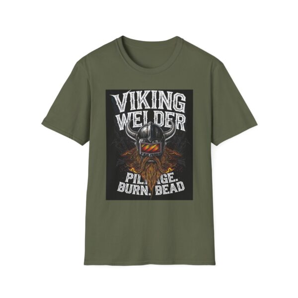 VIKING WELDER—PILLAGE. BURN. BEAD. Welding T-Shirt, Funny Welding T-Shirt, Welder Graphic Tee, Welding Humor Shirt, Cool Welding Apparel, Gift for Welders, Men's Welding T-Shirt, Welding Enthusiast Shirt - Image 5