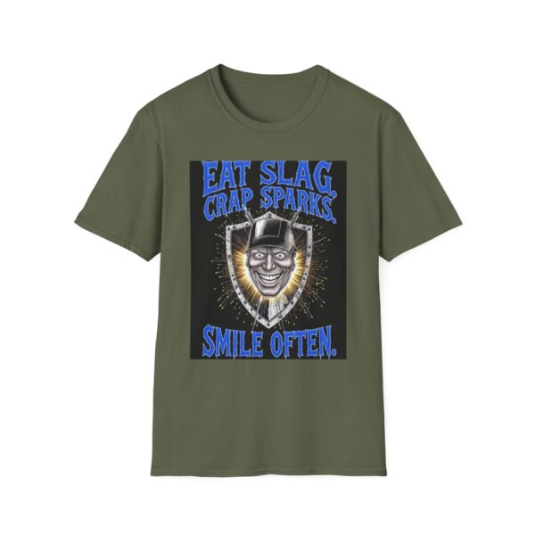 EAT SLAG. CRAP SPARKS. SMILE OFTEN. Welding T-Shirt, Funny Welding T-shirt, Welding Humor Shirt, Welder Gift T-shirt, Cool Welding Tee, Welders Unite Shirt, Welding Apparel, Graphic T-shirt for Welders - Image 5