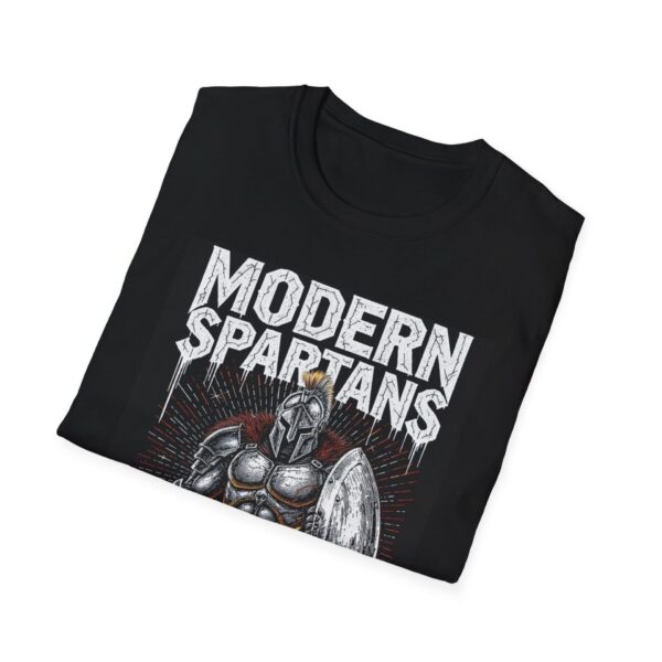 MODERN SPARTANS: OUR SHIELD IS STEEL Welding T-Shirt, Welding T-shirt, Cool Welding Shirt, Funny Welder Tee, Gift for Welders, Spartan Design T-shirt, Men's Welding Apparel, Tough Guy Work Shirt - Image 4