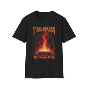 FIRE & SPARKS: MY SACRED ALTAR Welding T-Shirt, Funny Welding T-shirt, Cool Welding Shirt, Welders Gift Tee, Mechanics T-shirt, Welding Apparel, Industrial Work Shirt, Unique Welder Tee