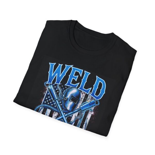 WELD AMERICAN. HIRE AMERICAN. Welding T-Shirt, Welding T-Shirt, Welder T-shirt, American Pride Shirt, Gift for Welders, Men's Welding Tee, Cool Welding Shirt, Welders Unite T-shirt - Image 4