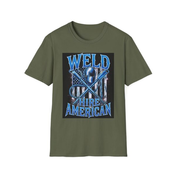 WELD AMERICAN. HIRE AMERICAN. Welding T-Shirt, Welding T-Shirt, Welder T-shirt, American Pride Shirt, Gift for Welders, Men's Welding Tee, Cool Welding Shirt, Welders Unite T-shirt - Image 5
