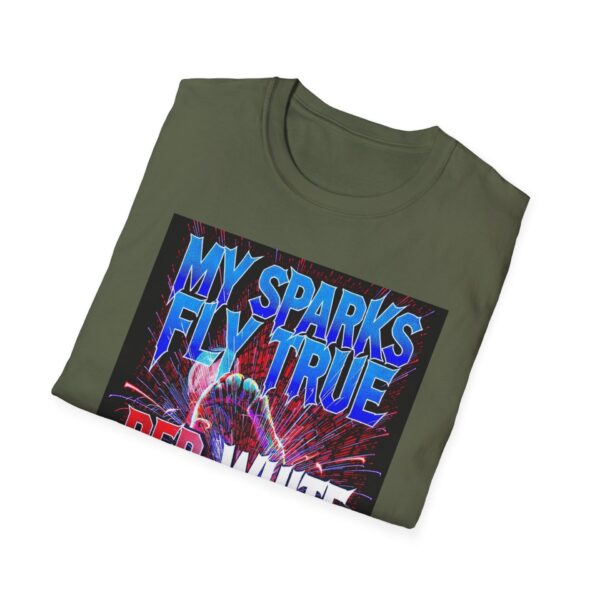 MY SPARKS FLY TRUE: RED, WHITE & BLUE Welding T-Shirt, Funny Welder T-shirt, Cool Welding Shirt, Welding Apparel, Patriotic T-shirt, Gift For Welder, Red White Blue Shirt, Welding Dad T-shirt - Image 8