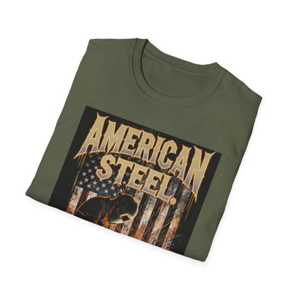 AMERICAN STEEL. AMERICAN SPARKS. PERIOD. Welding T-Shirt, Funny Welding T-shirt, Cool Welder Shirt, Welder Graphic Tee, Welding Gift Shirt, Mechanic T-shirt, Welding Humor Tee, Jobsite Work Shirt - Image 8
