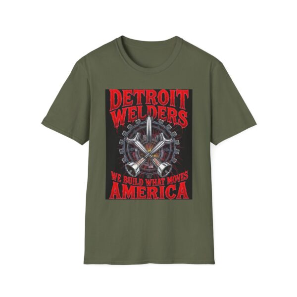 DETROIT WELDERS—WE BUILD WHAT MOVES AMERICA. Welding T-Shirt, Funny Welding T-shirt, Cool Welder Shirt, Welding Gift Tee, Welder Dad Tshirt, Welding Enthusiast Shirt, Mechanics Work Tee, Custom Welding Apparel - Image 5