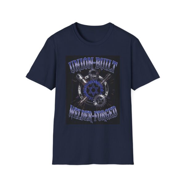 UNION-BUILT, WELDER-FORGED. Welding T-Shirt, Funny Welder T-shirt, Cool Welder Shirt, Welders Gift Tee, Welding Graphic Tee, Mechanic Work Shirt, Welding Apparel, Heavy Duty T-shirt - Image 9