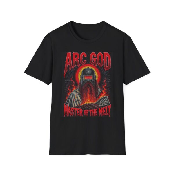 ARC GOD—MASTER OF THE MELT Welding T-Shirt, Funny Welding T-shirt, Cool Welders Shirt, Welder Gift Idea, Master of the Melt Tee, Welding Apparel, Unique Welding Shirt, Welders Graphic T-shirt
