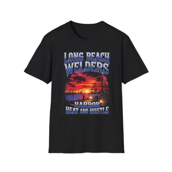 LONG BEACH WELDERS—HARBOR HEAT AND HUSTLE. Welding T-Shirt, Funny Welding T-shirt, Cool Welder Shirt, Welding Gift Shirt, Mechanic T-shirt, Welding Apparel, Work T-shirt, Welders Gift Tee