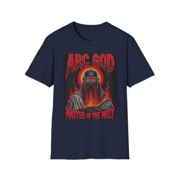ARC GOD—MASTER OF THE MELT Welding T-Shirt, Funny Welding T-shirt, Cool Welders Shirt, Welder Gift Idea, Master of the Melt Tee, Welding Apparel, Unique Welding Shirt, Welders Graphic T-shirt - Image 9