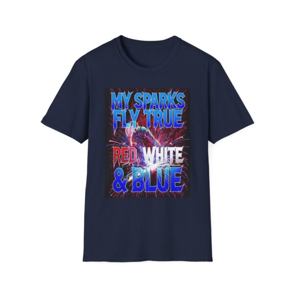 MY SPARKS FLY TRUE: RED, WHITE & BLUE Welding T-Shirt, Funny Welder T-shirt, Cool Welding Shirt, Welding Apparel, Patriotic T-shirt, Gift For Welder, Red White Blue Shirt, Welding Dad T-shirt - Image 9