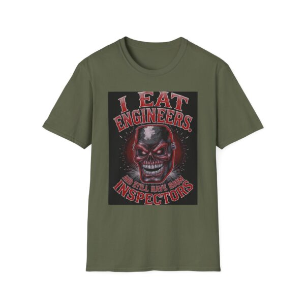 I EAT ENGINEERS. AND STILL HAVE ROOM FOR INSPECTORS. Welding T-Shirt, Funny Engineer T-Shirt, Welding Graphic Tee, Engineer Humor Shirt, Welding Gift T-Shirt, Mechanic T-Shirt, Gift for Welders, Industrial Work Shirt - Image 5