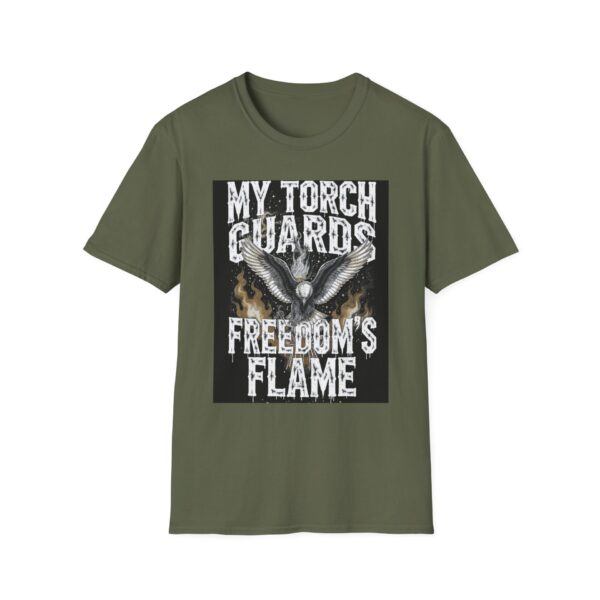 MY TORCH GUARDS FREEDOM’S FLAME Welding T-Shirt, Welding T-Shirt, Welding Graphic Tee, Welder Appreciation Shirt, Welding Hobbyist Gift, Cool Welding Apparel, Funny Welding Shirt, Welder Lifestyle Tee - Image 5