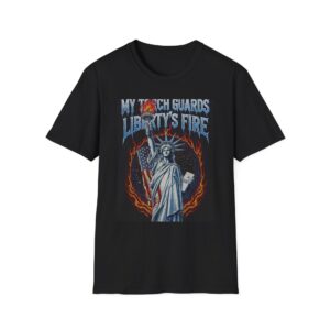 MY TORCH GUARDS LIBERTY’S FIRE Welding T-Shirt, Funny Welding T-shirt, Cool Welder Shirt, Welding Gift Tee, Welding Humor Shirt, Welder Graphic T-shirt, Heavy Duty Work Shirt, Welding Dad Tee