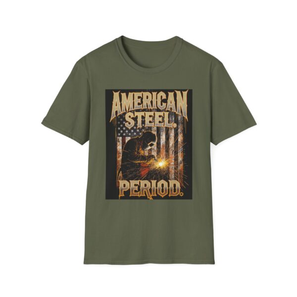 AMERICAN STEEL. AMERICAN SPARKS. PERIOD. Welding T-Shirt, Funny Welding T-shirt, Cool Welder Shirt, Welder Graphic Tee, Welding Gift Shirt, Mechanic T-shirt, Welding Humor Tee, Jobsite Work Shirt - Image 5
