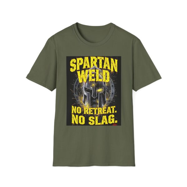 SPARTAN WELD: NO RETREAT. NO SLAG. Welding T-Shirt, Funny Welding T-shirt, Cool Welder Shirt, Welding Gift T-shirt, Welders Graphic Tee, Mechanic Work Shirt, Welder Dad Tshirt, Welding Humor T-shirt - Image 5