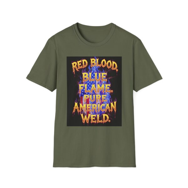 RED BLOOD. BLUE FLAME. PURE AMERICAN WELD Welding T-Shirt, Welding T-Shirt, American Welding Shirt, Funny Welder T-shirt, Cool Welder Tee, Gift For Welders, Mechanic Work Shirt, Welding Apparel - Image 5