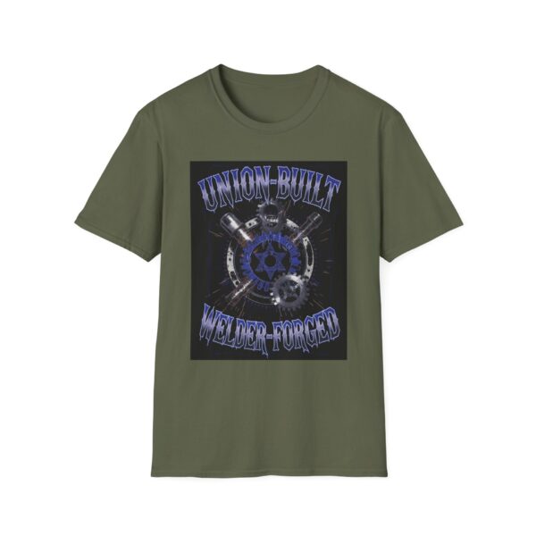 UNION-BUILT, WELDER-FORGED. Welding T-Shirt, Funny Welder T-shirt, Cool Welder Shirt, Welders Gift Tee, Welding Graphic Tee, Mechanic Work Shirt, Welding Apparel, Heavy Duty T-shirt - Image 5