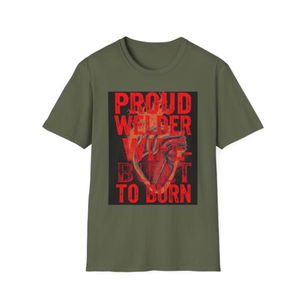 PROUD WELDER WIFE—BUILT TO BURN Welding T-Shirt, Funny Welder Wife T-shirt, Cool Welding Shirt, Welder's Spouse Tee, Gift for Welder Wife, Welding T-shirt for Women, Proud Welder Family Shirt, Welding Love Apparel - Image 5