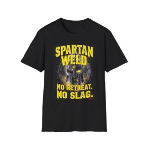 SPARTAN WELD: NO RETREAT. NO SLAG. Welding T-Shirt, Funny Welding T-shirt, Cool Welder Shirt, Welding Gift T-shirt, Welders Graphic Tee, Mechanic Work Shirt, Welder Dad Tshirt, Welding Humor T-shirt