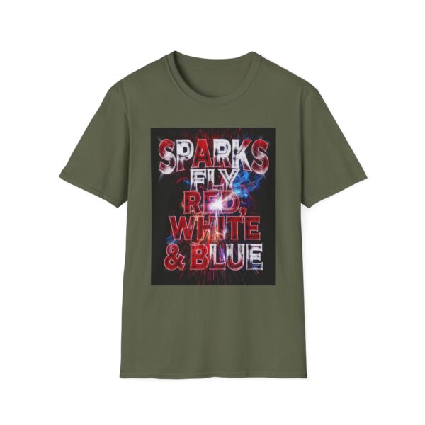SPARKS FLY RED, WHITE & BLUE Welding T-Shirt, Funny Welding T-shirt, Cool Welding Tee, Patriotic Welder Shirt, Welding Gift Shirt, Red White Blue Tee, Welder Dad T-shirt, USA Flag Welding Shirt - Image 5