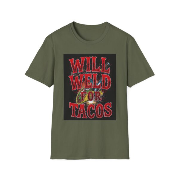 WILL WELD FOR TACOS. Welding T-Shirt, Funny Welding T-shirt, Taco Lover Shirt, Welding Humor Tee, Gift for Welders, Welding Enthusiast Shirt, Cool Welding Tee, Novelty Welding Shirt - Image 5