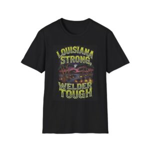 LOUISIANA STRONG, WELDER TOUGH. Welding T-Shirt, Funny Welder T-shirt, Cool Welder Shirt, Welder Dad Tshirt, Gift For Welder, Mechanic Shirt, Work Shirt, Welding Apparel