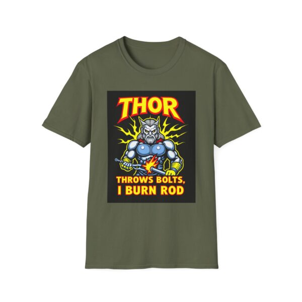 THOR THROWS BOLTS. I BURN ROD. Welding T-Shirt, Funny Welding T-Shirt, Cool Welder Tee, Welding Humor Shirt, Welder Gift T-Shirt, Welding Graphic Tee, Welding Dad Shirt, Mechanic T-Shirt - Image 5