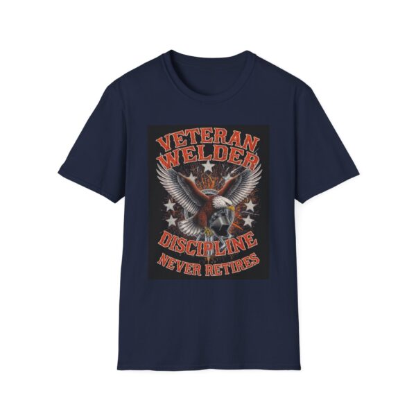 VETERAN WELDER—DISCIPLINE NEVER RETIRES. Welding T-Shirt, Funny Welder T-shirt, Cool Welding Shirt, Welding Gift Tee, Veteran Welder Shirt, Welding Humor T-shirt, Welder Apparel, Work T-shirt - Image 9