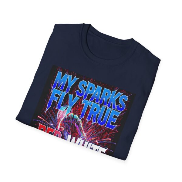 MY SPARKS FLY TRUE: RED, WHITE & BLUE Welding T-Shirt, Funny Welder T-shirt, Cool Welding Shirt, Welding Apparel, Patriotic T-shirt, Gift For Welder, Red White Blue Shirt, Welding Dad T-shirt - Image 12