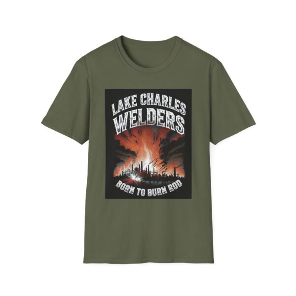 LAKE CHARLES WELDERS—BORN TO BURN ROD. Welding T-Shirt, Funny Welding T-shirt, Cool Welder Shirt, Welding Art Tee, Welder Gift Idea, Men's Welding Apparel, Graphic Welder T-shirt, Workwear for Welders - Image 5
