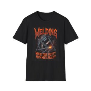WELDING: WHERE YOUR PRETTY MATH MEETS REALITY. Welding T-Shirt, Funny Welding T-shirt, Cool Welder Shirt, Welding Gift Shirt, Welding Humor Tee, Welder Dad Tshirt, Welding Job Shirt, Graphic Welding Tee