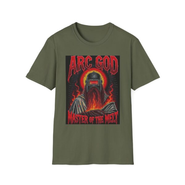 ARC GOD—MASTER OF THE MELT Welding T-Shirt, Funny Welding T-shirt, Cool Welders Shirt, Welder Gift Idea, Master of the Melt Tee, Welding Apparel, Unique Welding Shirt, Welders Graphic T-shirt - Image 5