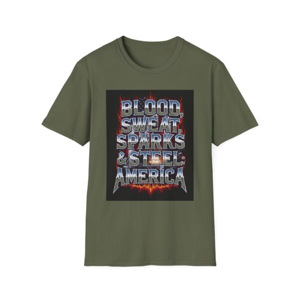 BLOOD, SWEAT, SPARKS & STEEL: AMERICA Welding T-Shirt, Funny Welding T-shirt, Cool Welding Shirt, Welder Gift Shirt, Welding Humor Tee, Mechanic T-shirt, Welding Society Shirt, Garage Work Shirt - Image 5