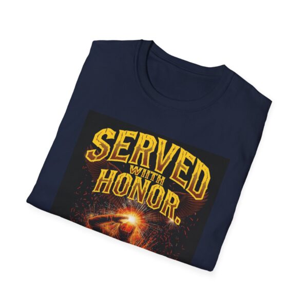 SERVED WITH HONOR. WELDING WITH PURPOSE. Welding T-Shirt, Funny Welding T-shirt, Cool Welder Shirt, Welder Appreciation Gift, Welding Life Shirt, Welders Unite T-shirt, Men’s Welding Tee, Creative Welding Apparel - Image 12