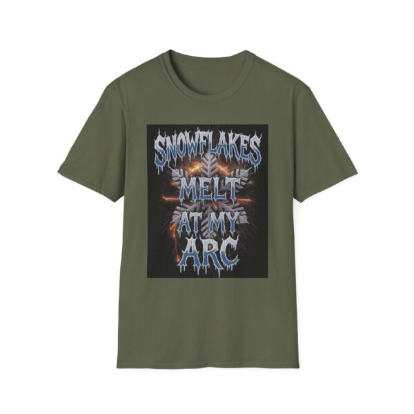 SNOWFLAKES MELT AT MY ARC Welding T-Shirt, Funny Welding T-shirt, Cool Welding Shirt, Welder Gift T-shirt, Arc Welding Tee, Men's Welding Apparel, Welding Humor Shirt, Welding Graphic Tee - Image 5